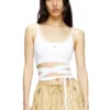 t-leya-tail Vest top with wrap ties