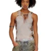 t-lifty-burn-art Tulle tank with burning plastic print