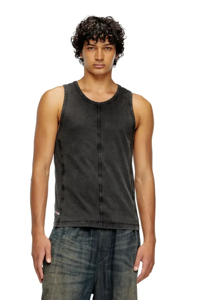 t-mely-sl Tank top in denim-look jersey