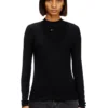 t-mokky-ls-microdiv Mock-neck top with micro logo