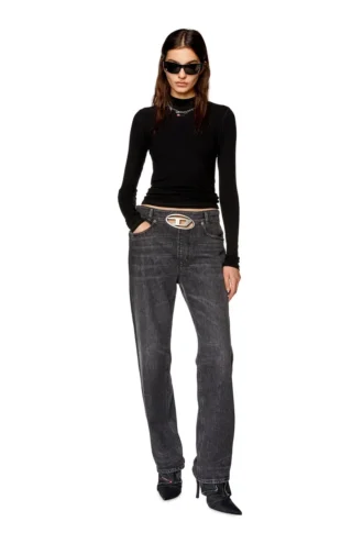 t-mokky-ls-microdiv Ribbed top with mock neck