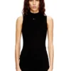 t-mokky-sl-microdiv Ribbed tank top with mock neck