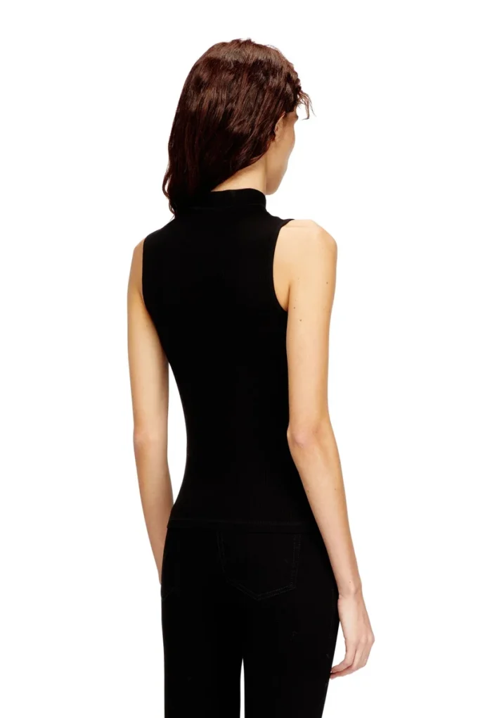 t-mokky-sl-microdiv Ribbed tank top with mock neck