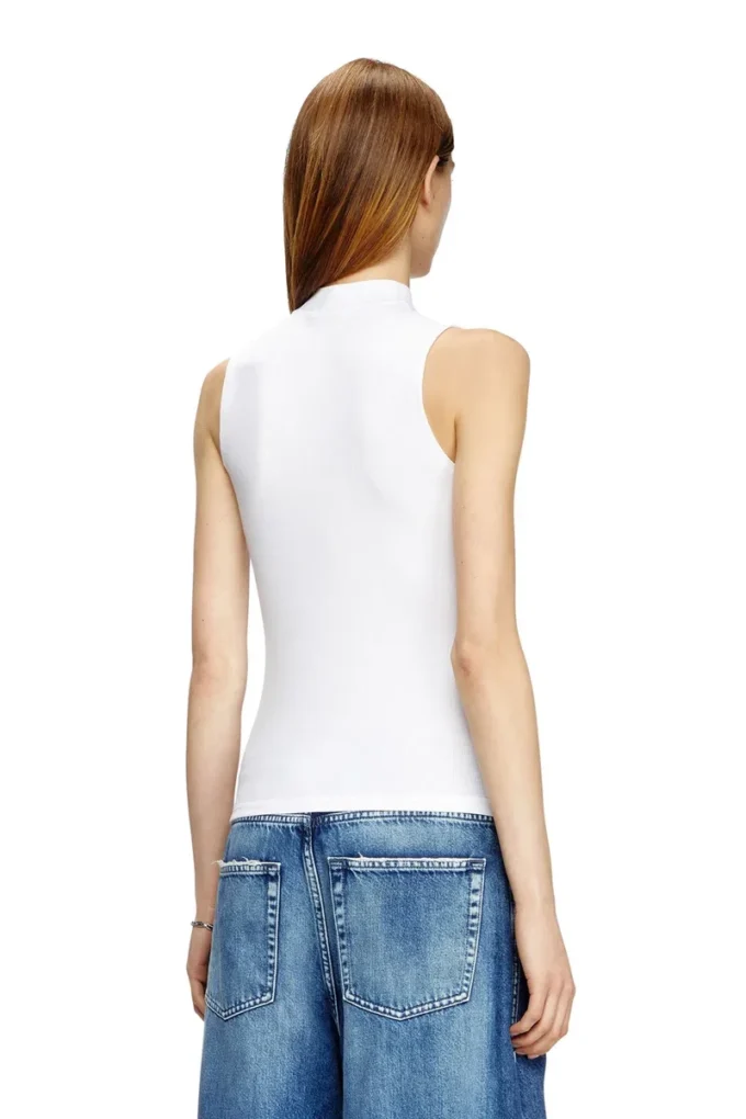 t-mokky-sl-microdiv Ribbed tank top with mock neck