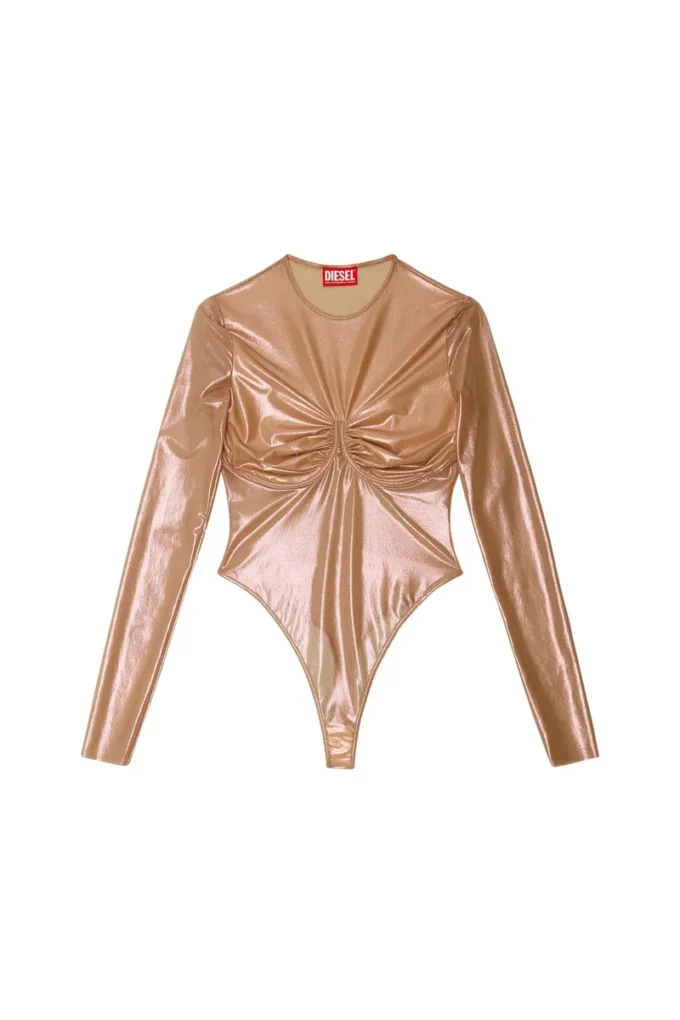 t-nikki Metallic tulle top with bra detail
