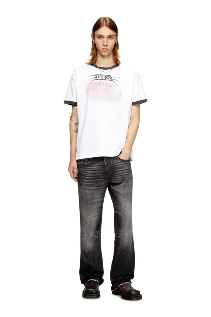 t-norm-cuff Cotton t-shirt with digital print