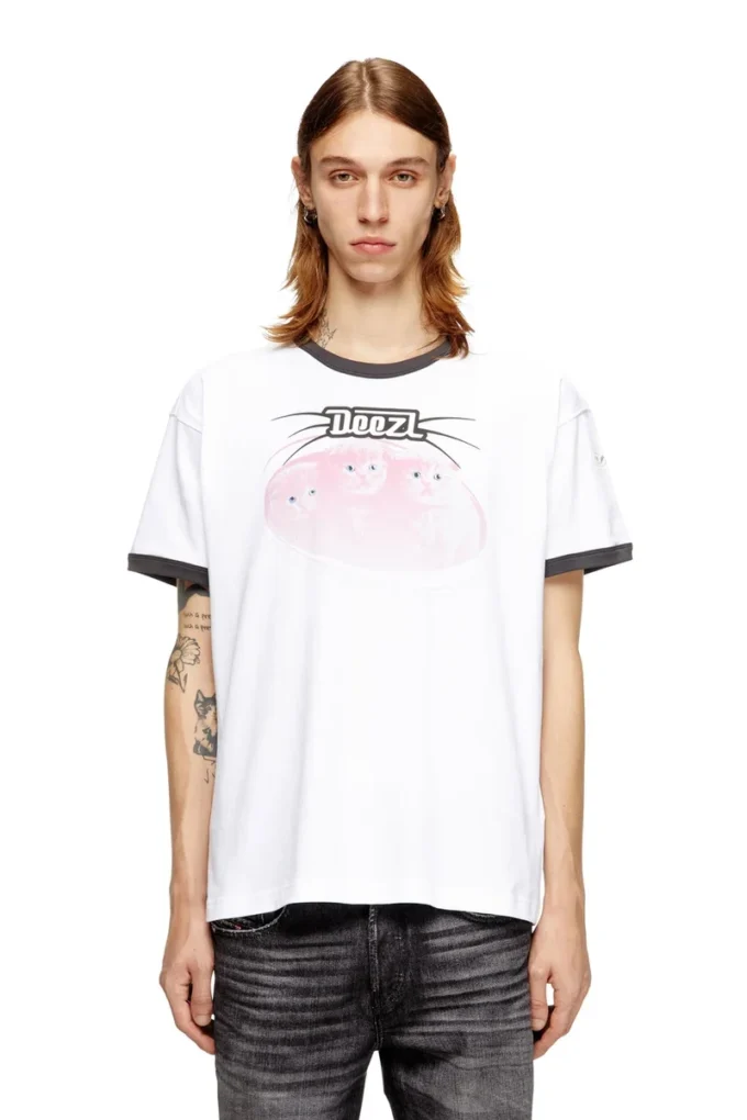 t-norm-cuff Cotton t-shirt with digital print