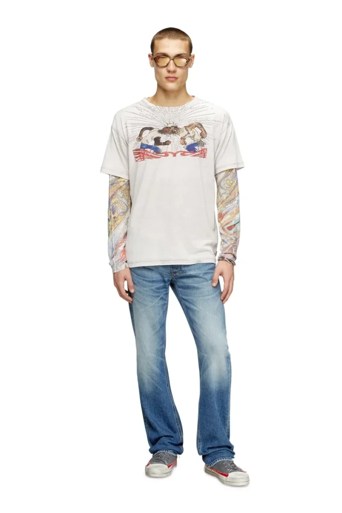 t-norm-t15 T-shirt with rhinestone graphic