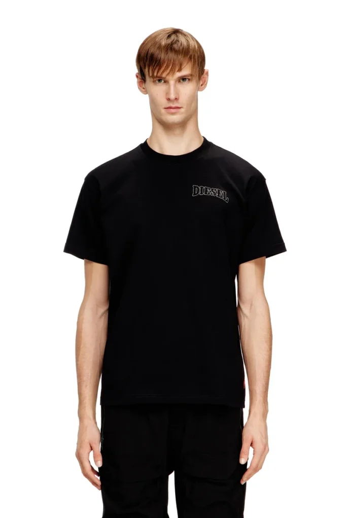 t-norm-v16 Regular cotton T-shirt with Diesel embroidery