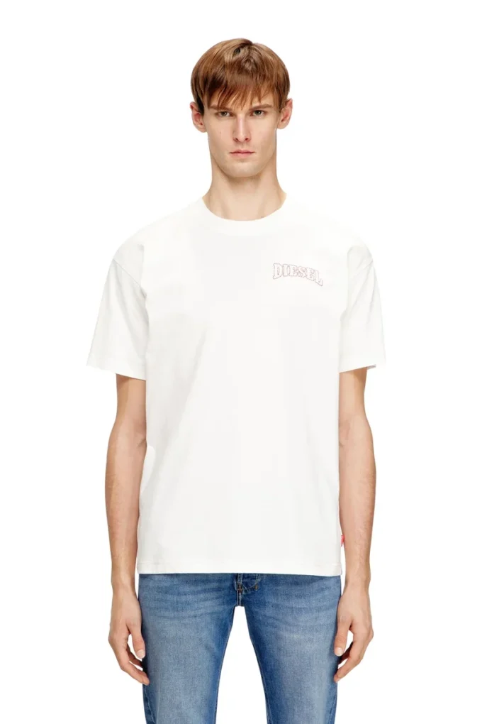 t-norm-v16 Regular cotton T-shirt with Diesel embroidery