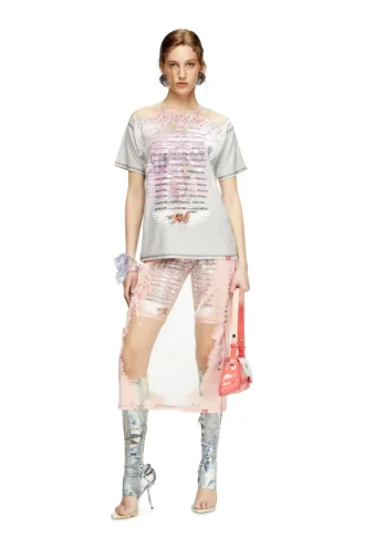 t-normac Crew neck T-shirt with lyrics print