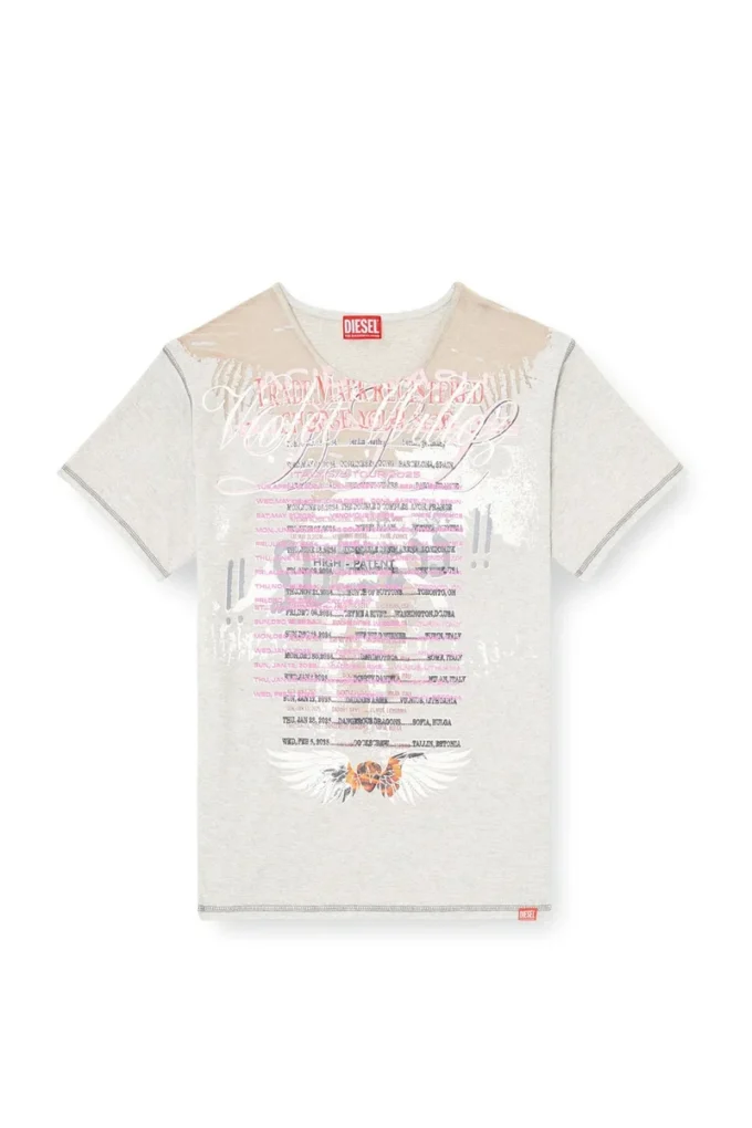 t-normac Crew neck T-shirt with lyrics print