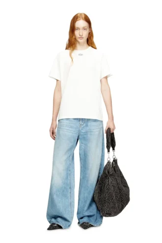 t-normy-od-s1 Cotton T-shirt with metallic Oval D