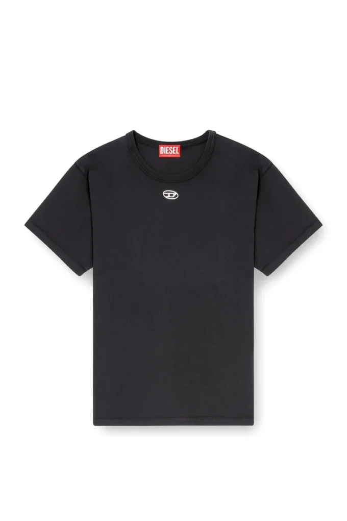 t-normy-od-s1 Cotton T-shirt with metallic Oval D
