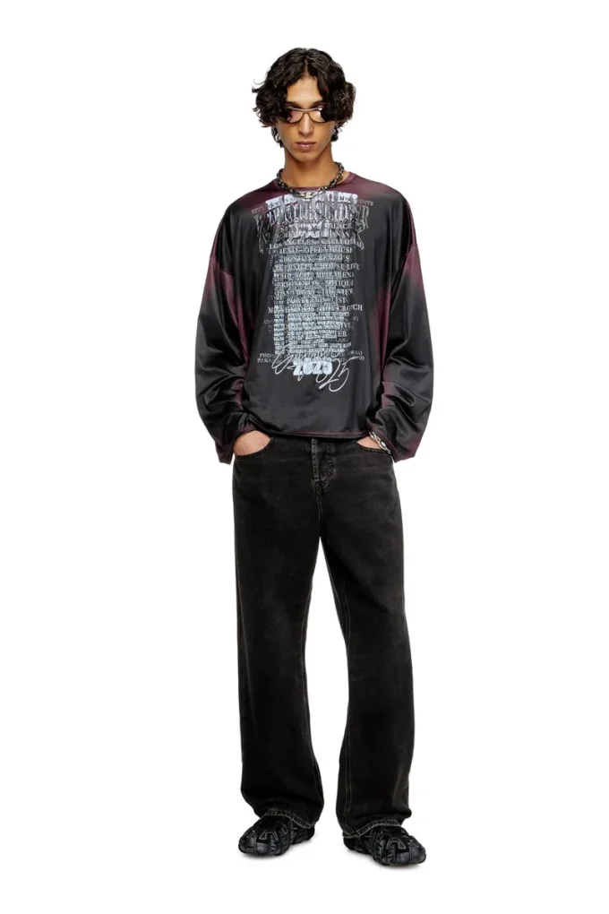 t-olavi-aa Long-sleeve tech-jersey T-shirt with lyrics print