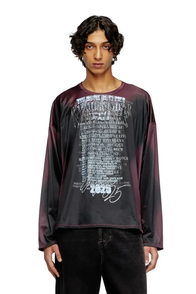 t-olavi-aa Long-sleeve tech-jersey T-shirt with lyrics print