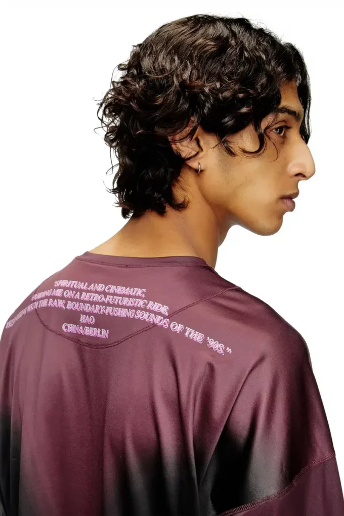 t-olavi-aa Long-sleeve tech-jersey T-shirt with lyrics print