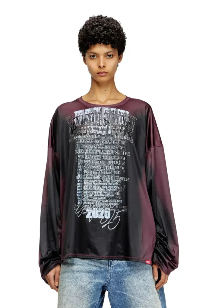 t-olavi-aa Long-sleeve tech-jersey T-shirt with lyrics print