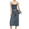 t-ony Strappy top in denim-look jersey