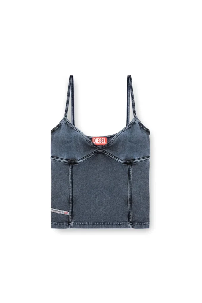 t-ony Strappy top in denim-look jersey