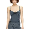 t-ony Strappy top in denim-look jersey