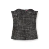 t-orset Bouclé corset top with ultra-low cut