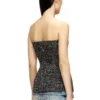 t-orset Bouclé corset top with ultra-low cut
