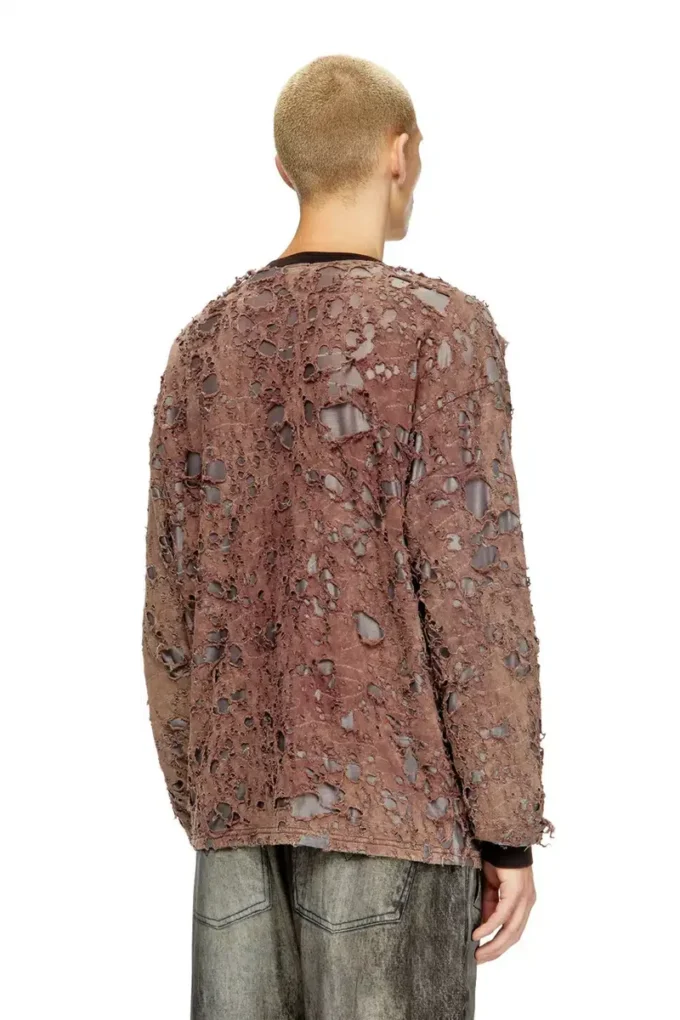 t-overt Long-sleeve T-shirt in destroyed jersey