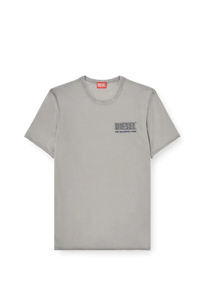 t-rawjust-v1 Acid-wash T-shirt with raw edges