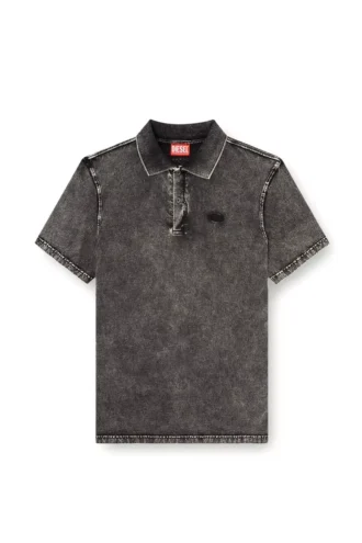 t-rejust-nc-den Polo shirt in denim-effect jersey