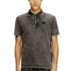 t-rejust-nc-den Polo shirt in denim-effect jersey