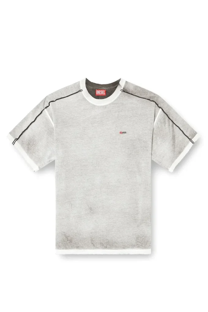 t-riven Relaxed cotton T-shirt with colour spray