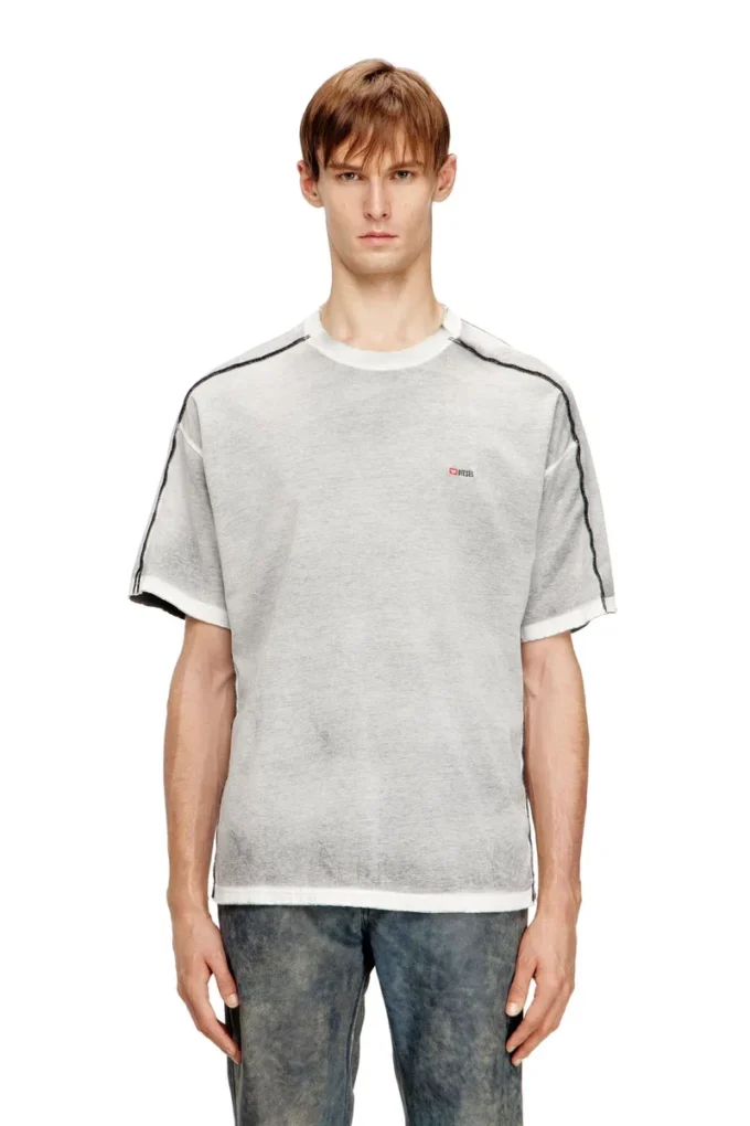 t-riven Relaxed cotton T-shirt with colour spray