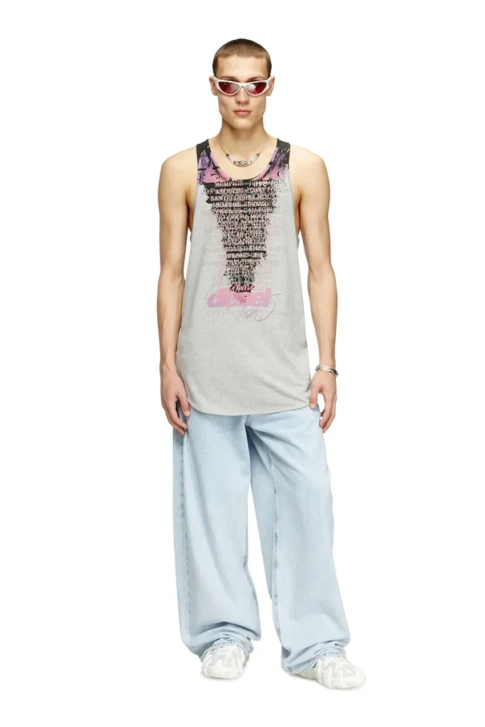 t-shan Tank top with lyrics print