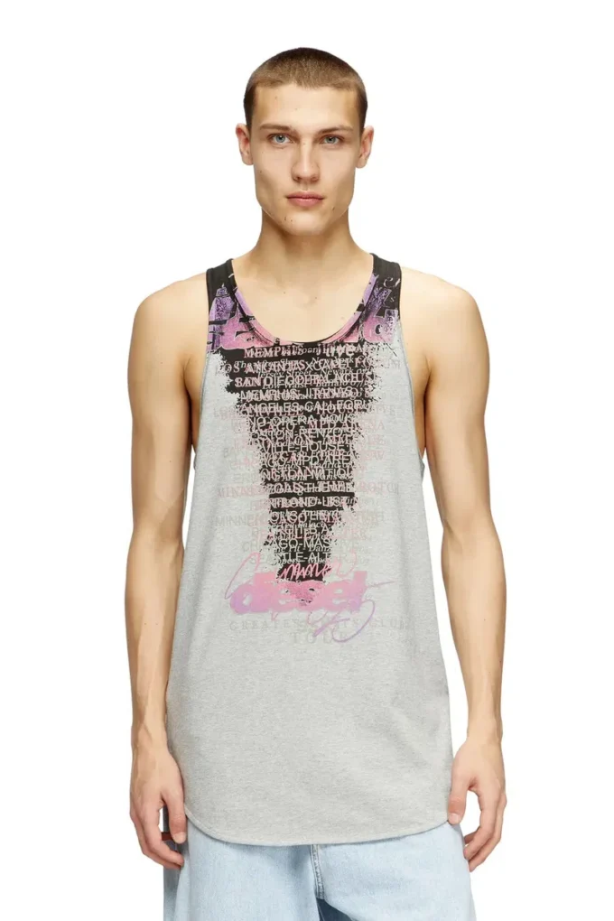 t-shan Tank top with lyrics print