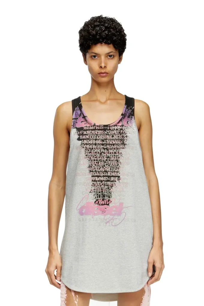 t-shan Tank top with lyrics print