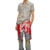 t-smith-devor Tulle polo shirt with destroyed jersey
