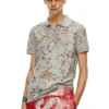 t-smith-devor Tulle polo shirt with destroyed jersey