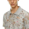 t-smith-devor Tulle polo shirt with destroyed jersey