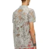 t-smith-devor Tulle polo shirt with destroyed jersey