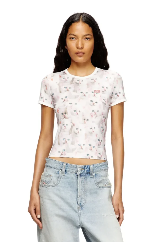 t-unclau Jersey top with all-over print
