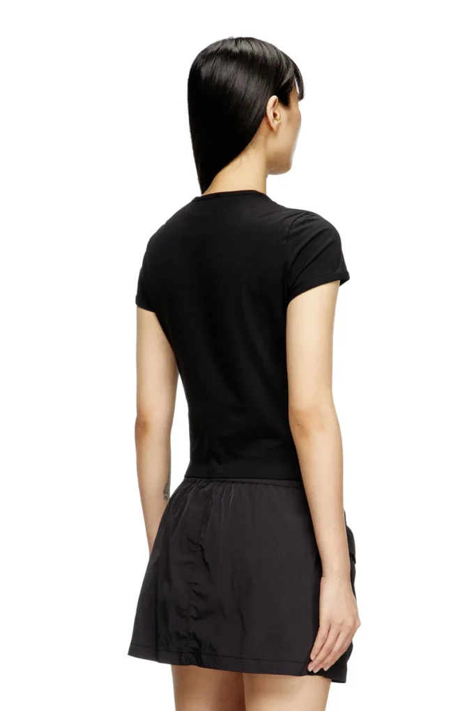 t-uncutie-long-od-q1 Slim fit T-shirt with cut-out Oval D