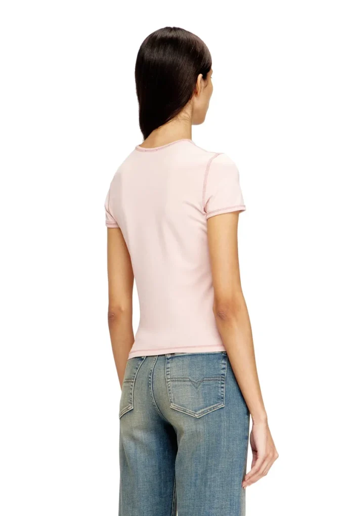 t-uncuties-long-s5 Slim T-shirt with heart print and studs