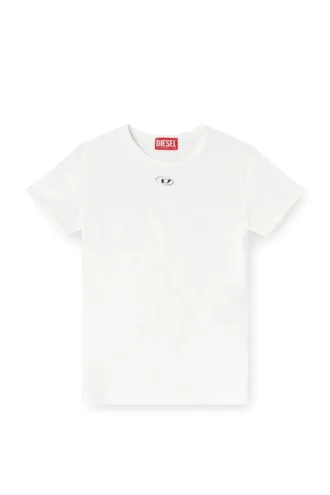t-uncutieslong-od Slim-fit T-shirt with metallic Oval D