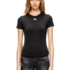 t-uncutieslong-od Slim-fit T-shirt with metallic Oval D