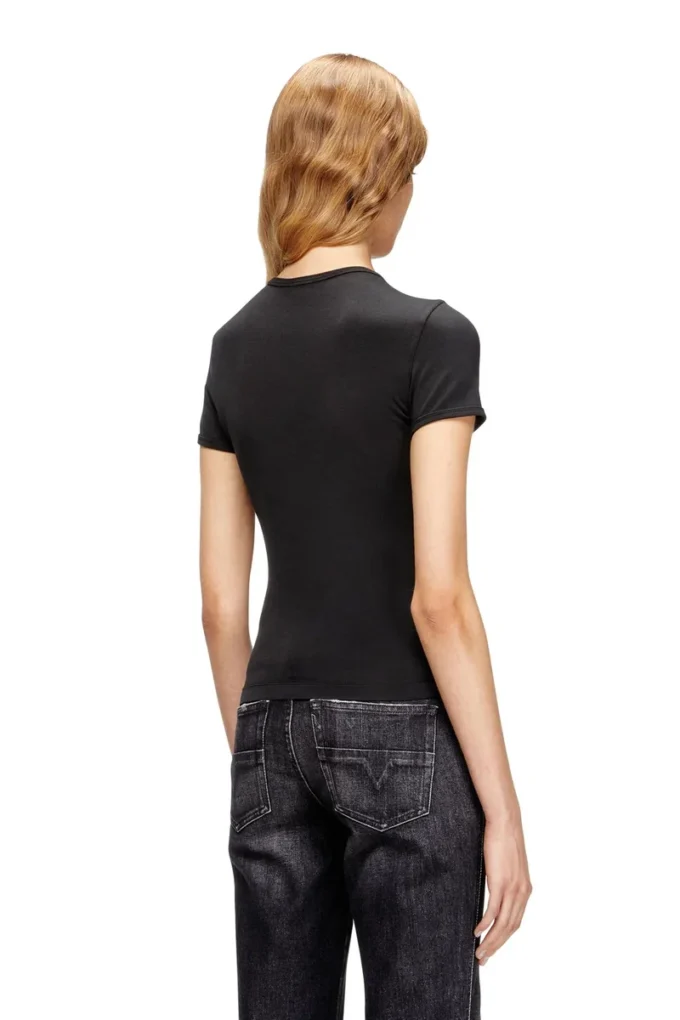 t-uncutieslong-od Slim-fit T-shirt with metallic Oval D