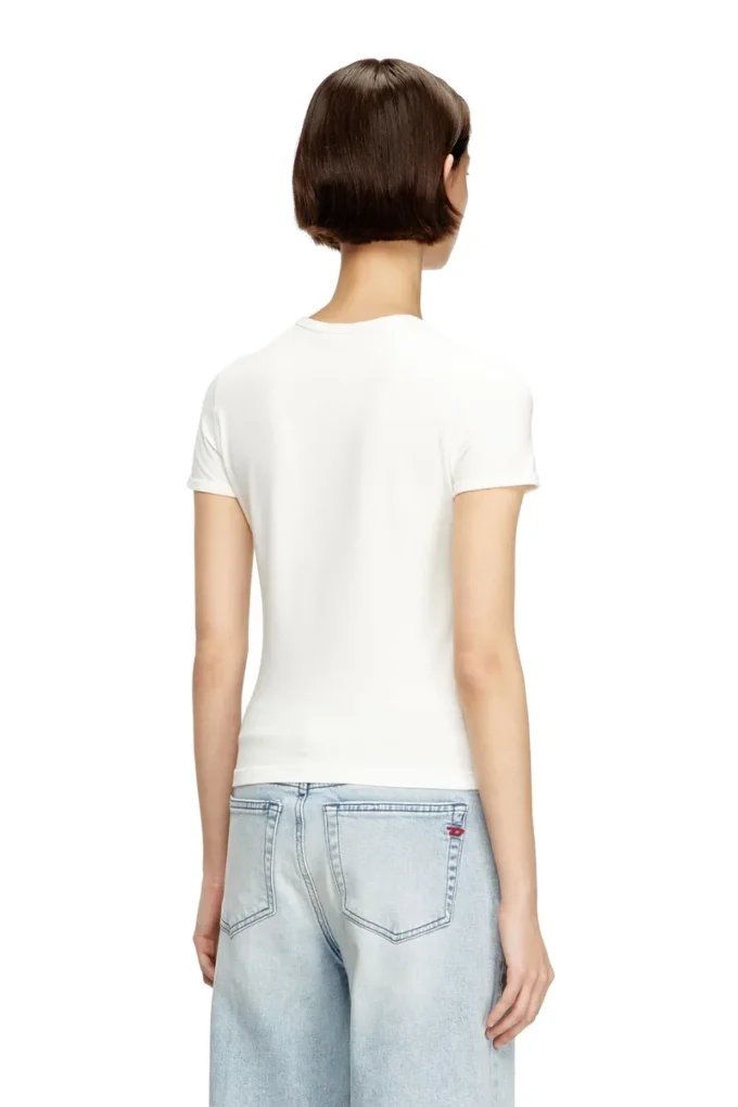 t-uncutieslong-od Slim-fit T-shirt with metallic Oval D
