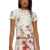 t-uncyna Tulle T-shirt with destroyed jersey