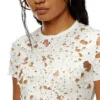 t-uncyna Tulle T-shirt with destroyed jersey