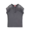 t-unrawy Henley T-shirt with peel-off effect